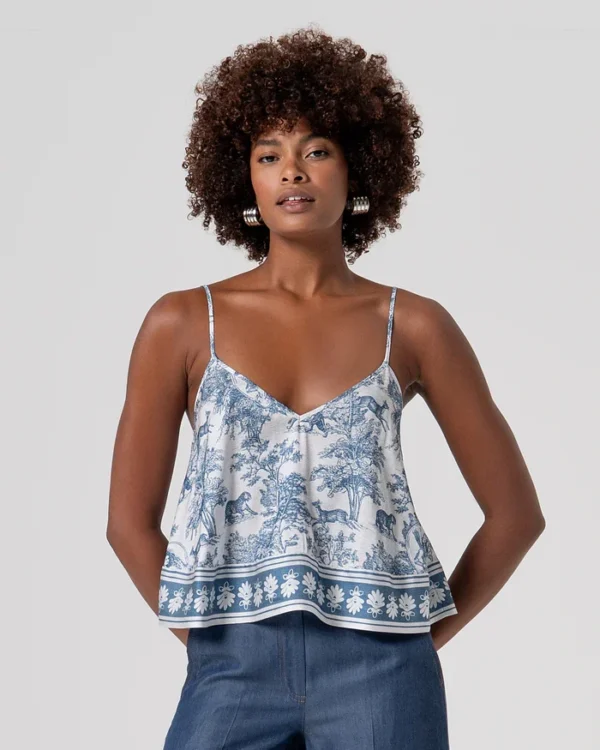 Camiseta sin mangas con estampado