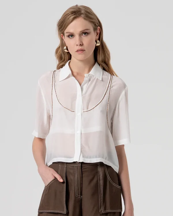 Camisa sin mangas corta