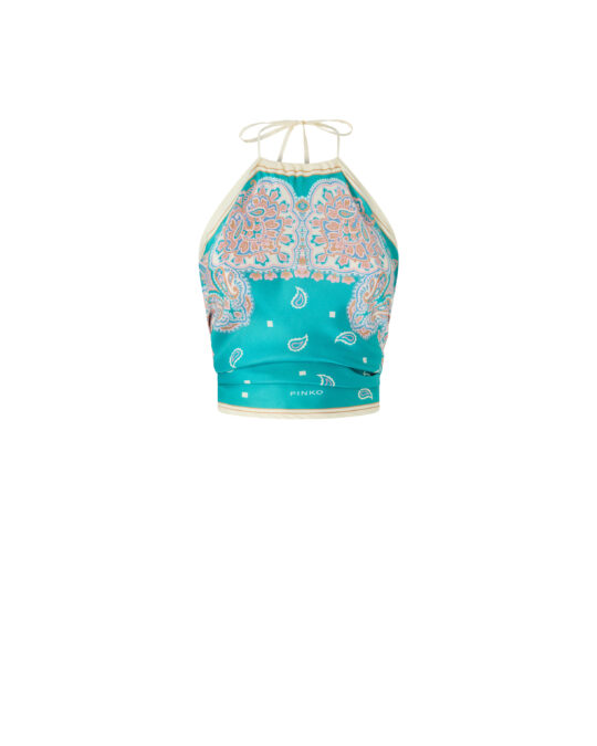 Top playero con logotipo Love Birds