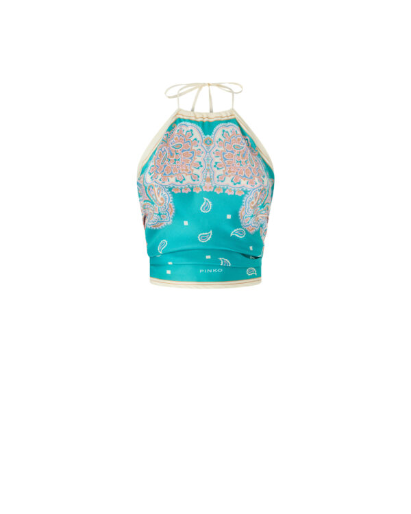 Top playero con logotipo Love Birds