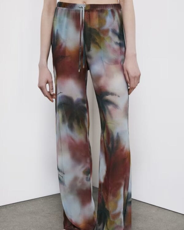 Beach print trousers
