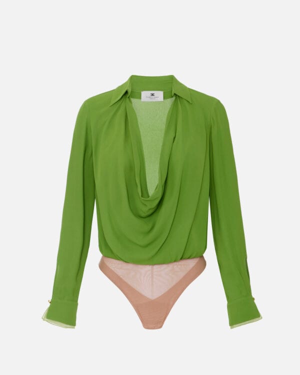 Body de georgette de viscosa