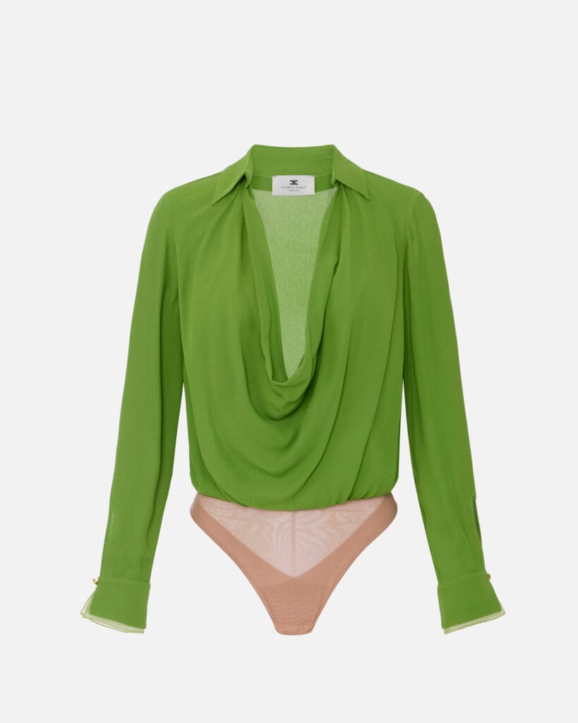Body de georgette de viscosa