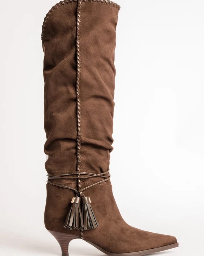 Botas altas hasta la rodilla con punta afilada
