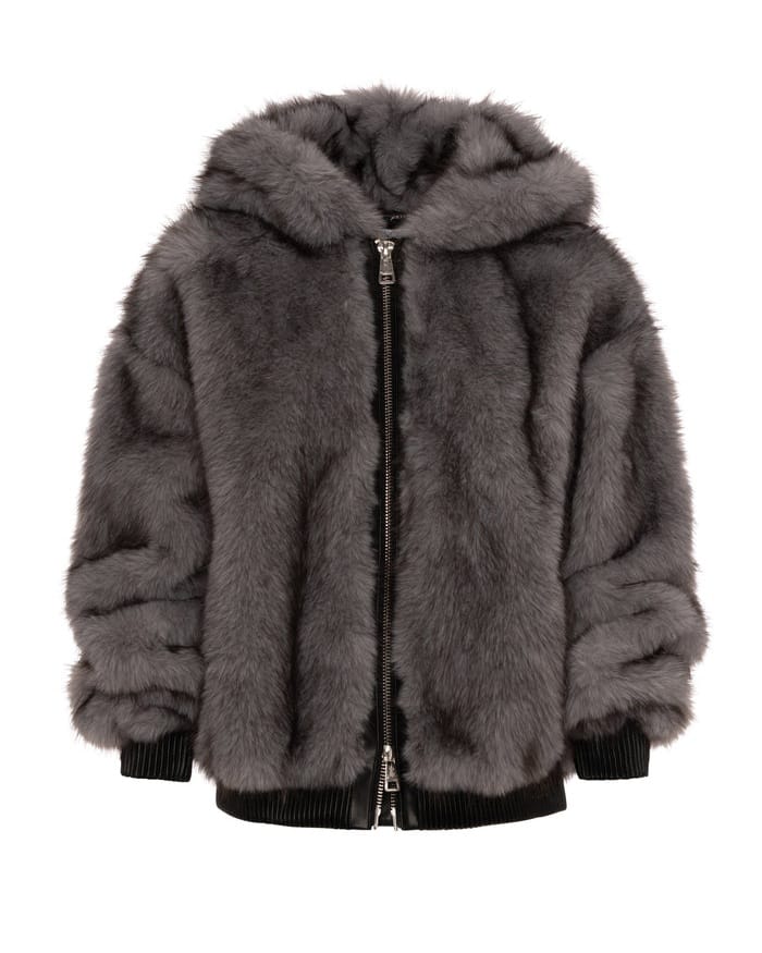 Chaqueta oversize confeccionada en piel sintética