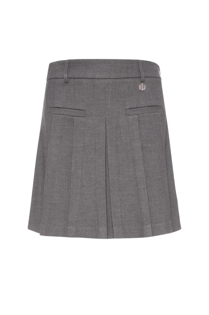 Minifalda evase con vuelo color gris Fracomina mujer para CLNDSTNO