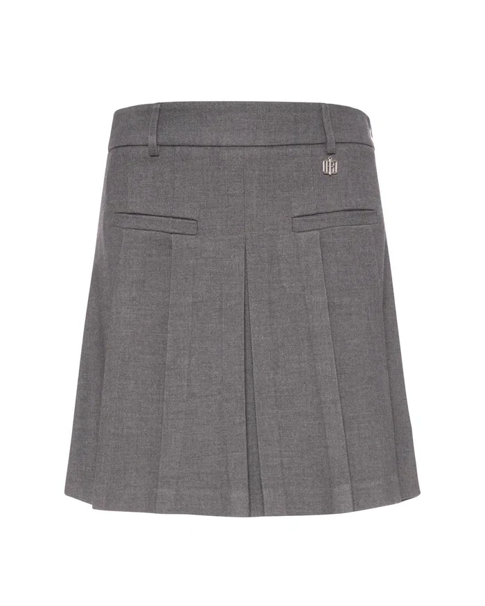 Minifalda evase con vuelo color gris Fracomina mujer para CLNDSTNO