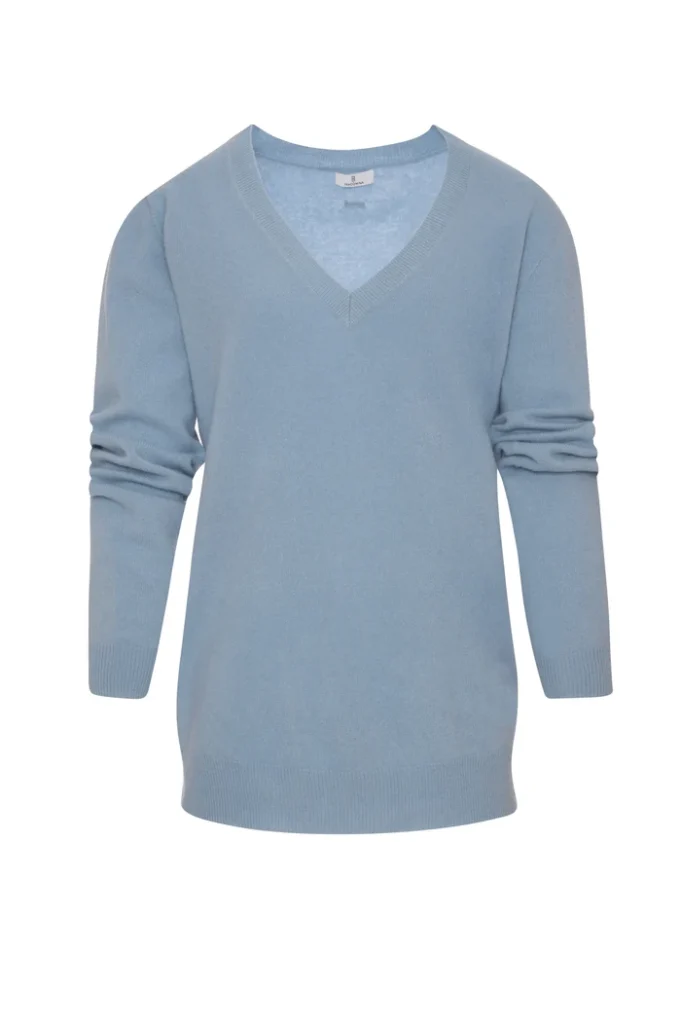 Jersey de lana mujer regular fit cuello redondo azul Fracomina