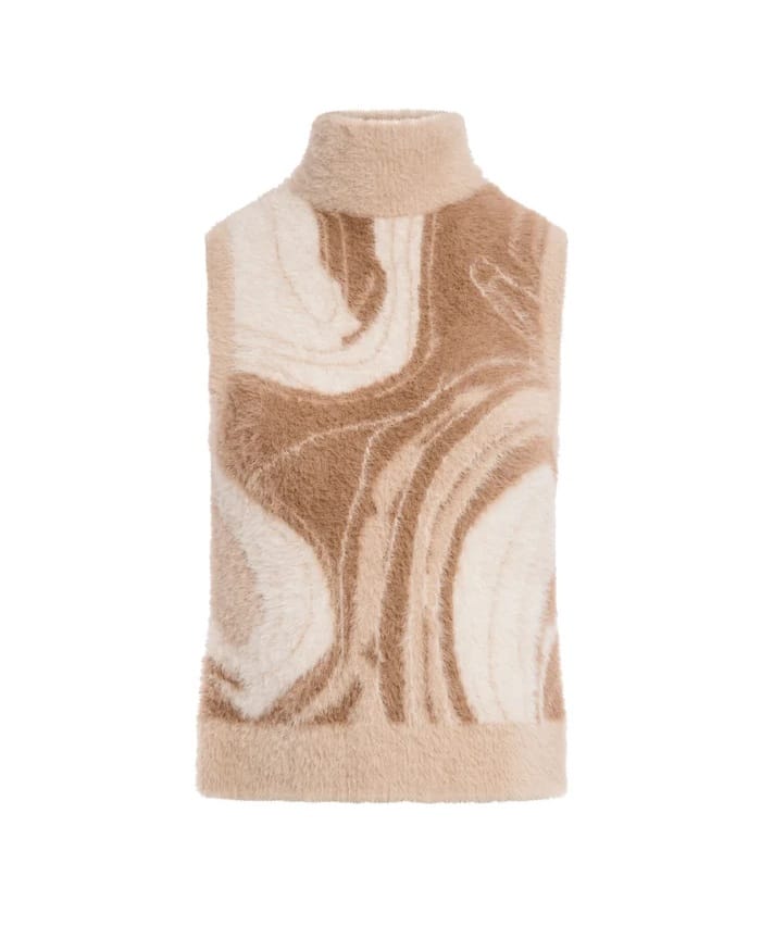 Top de punto sin mangas con efecto jacquard - Pronto