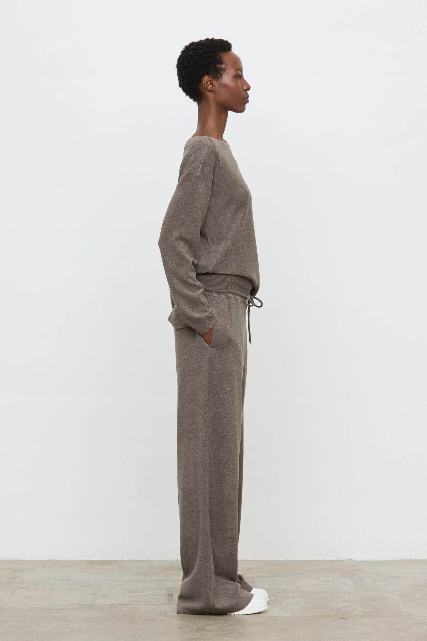 Pantalón de punto fluido ancho con cordón ajustable Eleh - Imagen 4