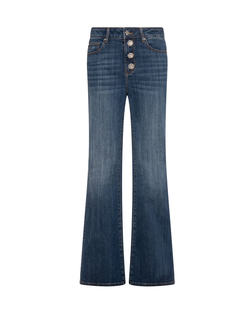 Pantalones vaqueros bootcut lavado medio Fracomina mujer para CLNDSTNO