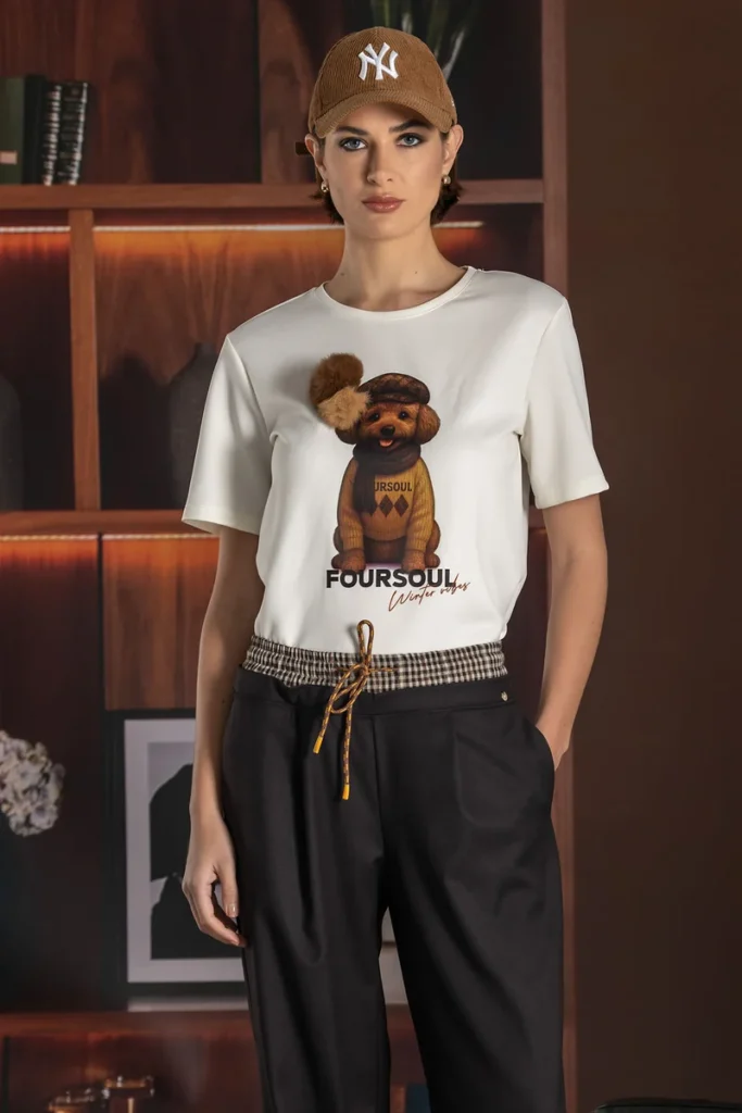 Camiseta deportiva de corte holgado estilo country en blanco de FourSoul