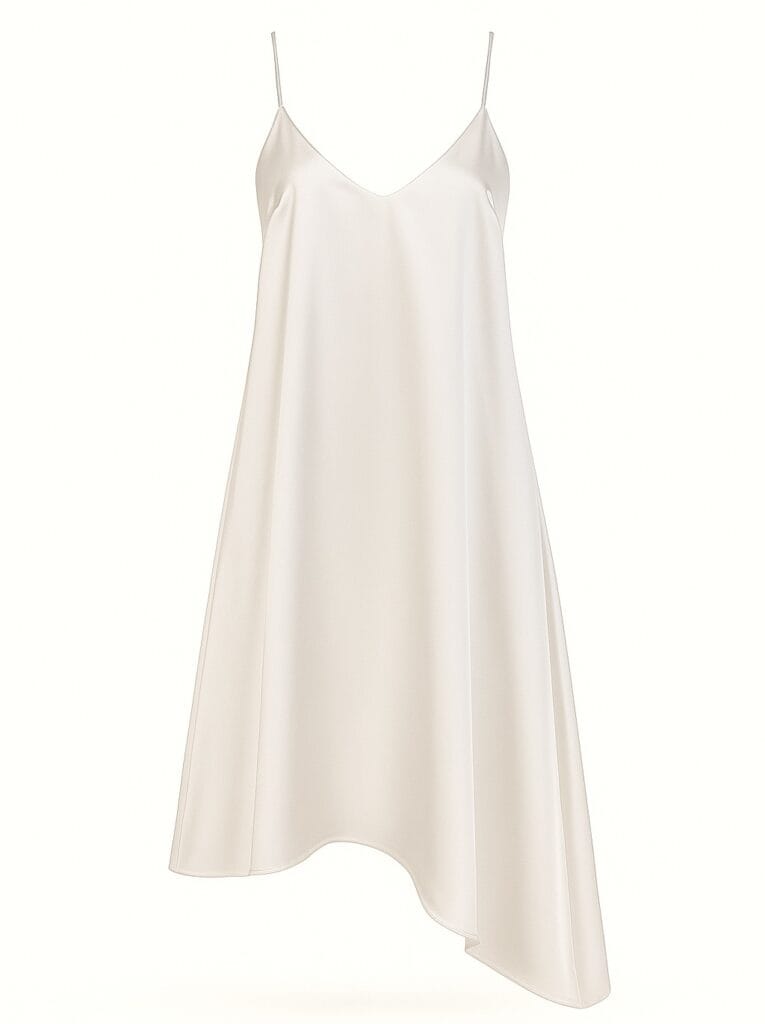 Vestido midi en raso desestructurado de JJL Collection