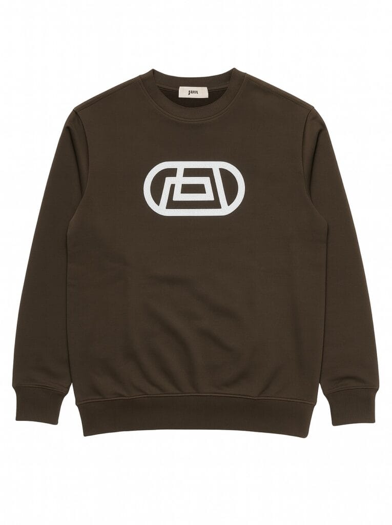 Sudadera marrón con logo de JJL Collection
